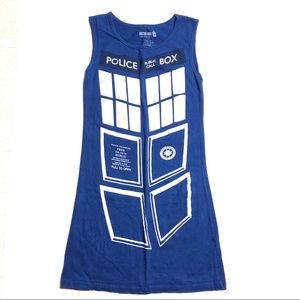 Her Universe Dr Who Tank Dress Tunic Blue Tardis